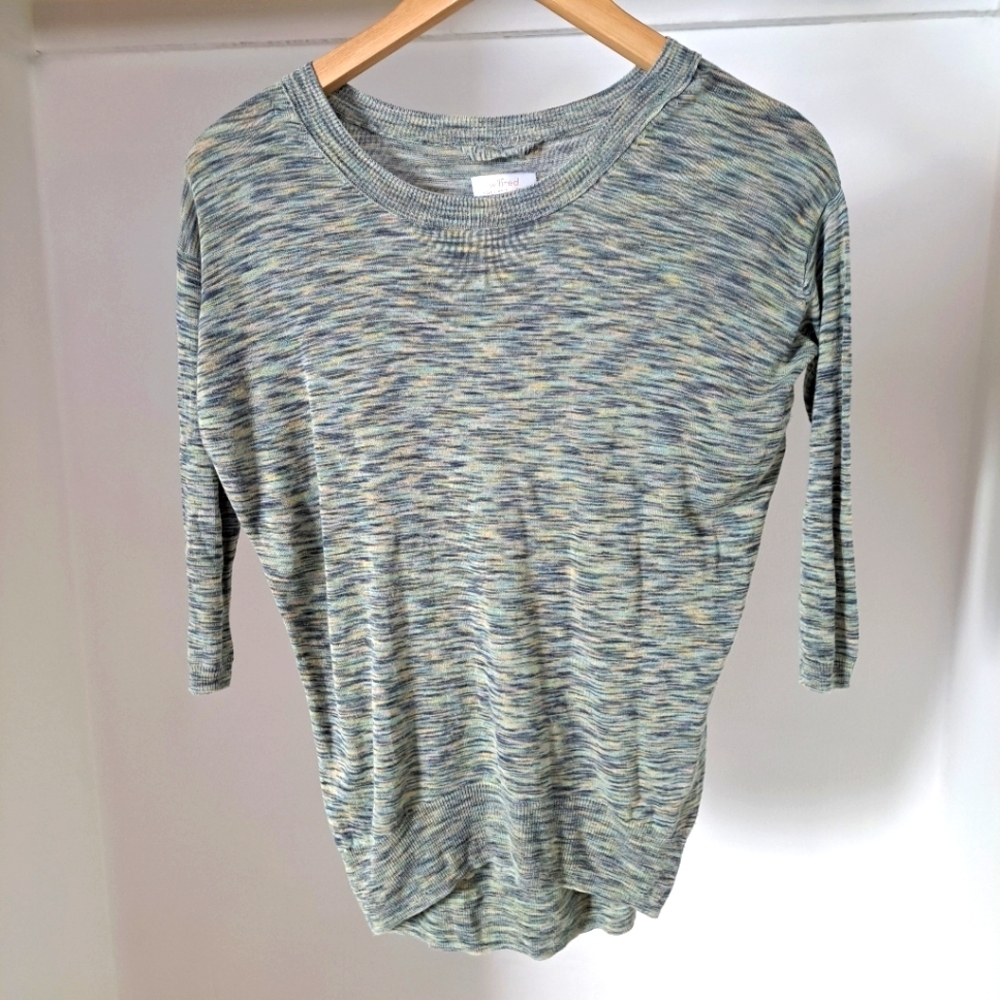 Wilfred | Green speckled half sleeve sweater